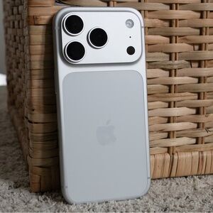 Apple Smartphone with Elegant Silver Hue